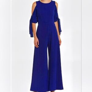 Royal Blue cold shoulder jumpsuit by Taylor. NWT Sz 12
